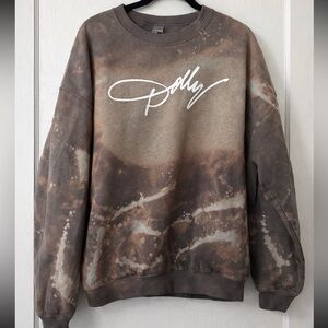 Dolly Parton Bleach Dyed Crewneck Sweatshirt